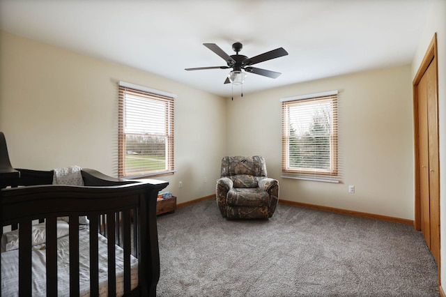 3353 Murphy Lake Rd, Millington, MI 48746 - bedroom featuring a closet, baseboards, multiple windows, and carpet