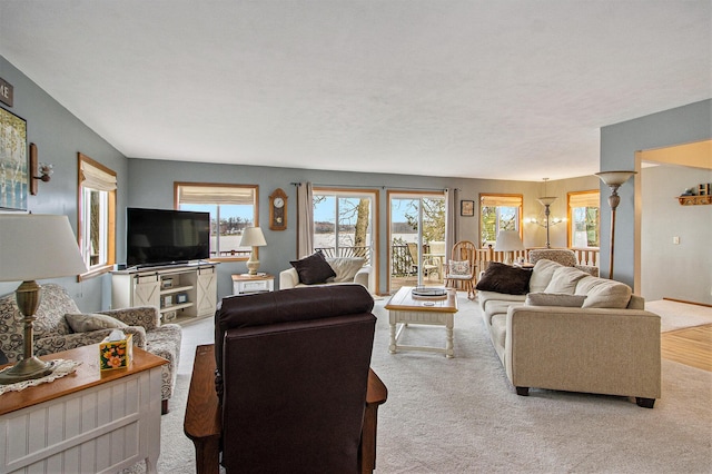 15095 N Barton Lake Dr, Vicksburg, MI 49097 - view of carpeted living room