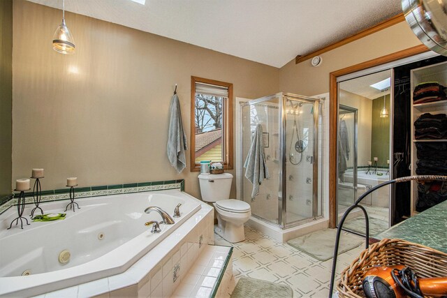 15095 N Barton Lake Dr, Vicksburg, MI 49097 - full bath with toilet, a stall shower, and a tub with jets