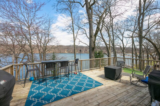 69465 High St, Union, MI 49130 - deck featuring a water view and area for grilling