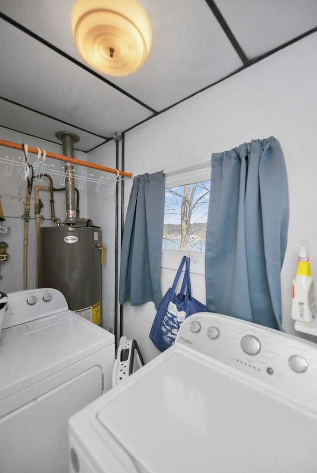 69465 High St, Union, MI 49130 - laundry room with water heater and separate washer and dryer