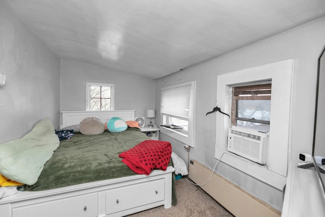 69465 High St, Union, MI 49130 - bedroom with lofted ceiling, light carpet, and cooling unit