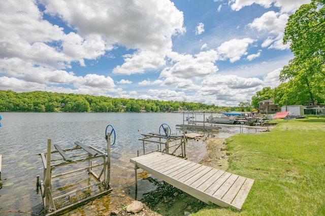 69465 High St, Union, MI 49130 - dock area with a water view and a yard