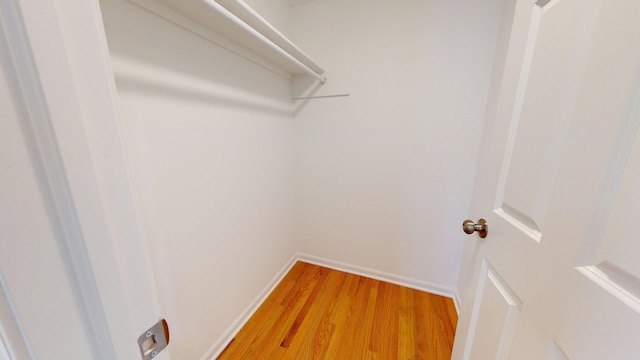 spacious closet featuring light wood-type flooring