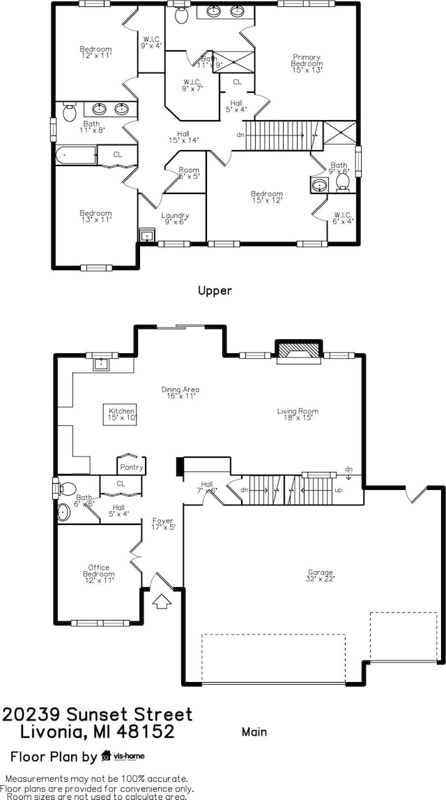 20233 Sunset Ave, Livonia, MI 48152 - floor plan