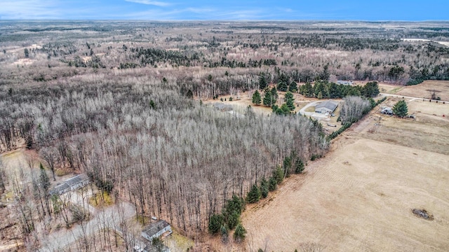 aerial view with a rural view