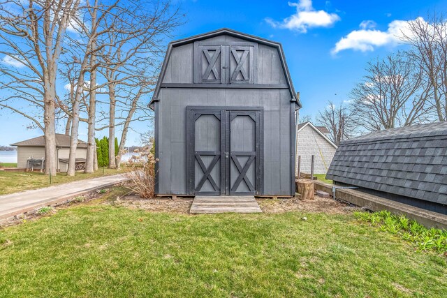 view of shed