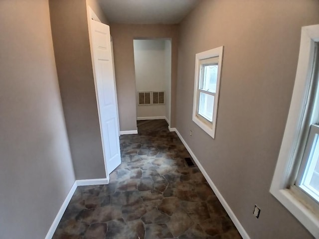 20446 Williamson St, Clinton Township, MI 48035 - hall featuring plenty of natural light, baseboards, and stone finish flooring