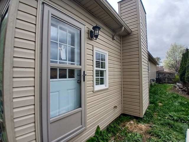 20446 Williamson St, Clinton Township, MI 48035 - doorway to property with a chimney