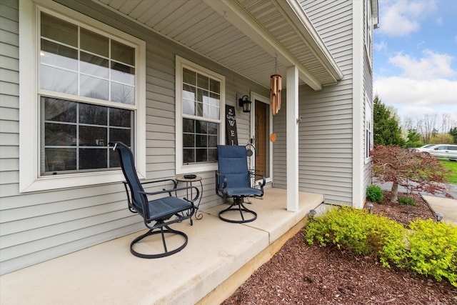 view of patio with a porch