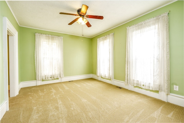 33 N Church St, Ortonville, MI 48462 - spare room featuring ceiling fan, plenty of natural light, and carpet floors