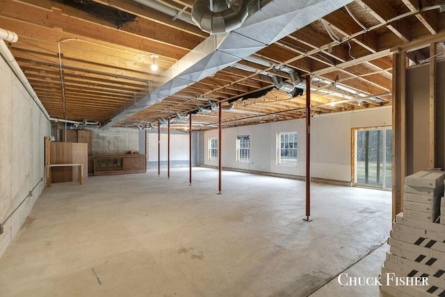 view of basement