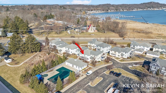 201C Outlook Dr Unit 8, Douglas, MI 49406 - birds eye view of property featuring a water view