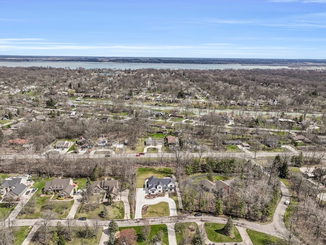 21907 Westcroft Dr, Grosse Ile, MI 48138 - birds eye view of property featuring a water view and a residential view