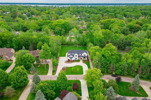 21907 Westcroft Dr, Grosse Ile, MI 48138 - drone / aerial view of a heavily wooded area