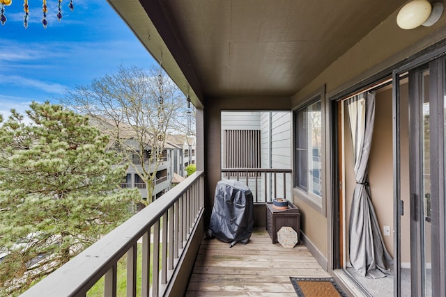 balcony with area for grilling