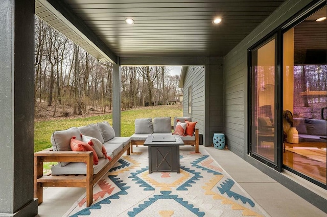 view of patio / terrace with outdoor lounge area