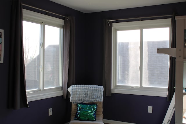 sitting room featuring a healthy amount of sunlight
