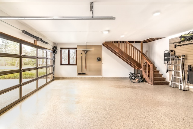 garage featuring baseboards