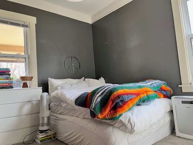 bedroom featuring carpet flooring