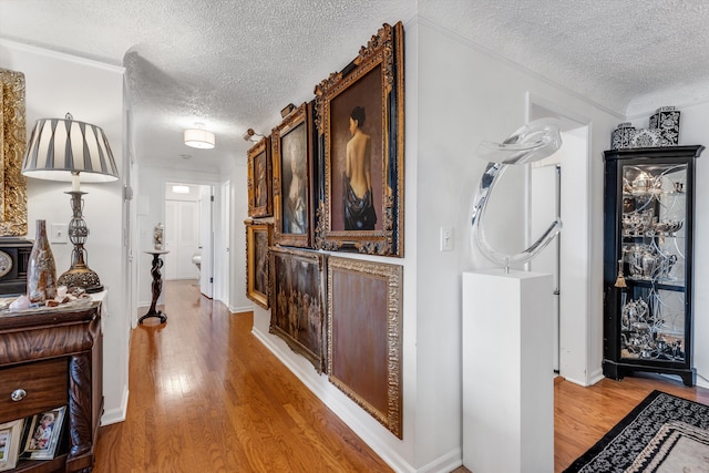 1750 Vernier Rd Unit 10, Grosse Pointe Woods, MI 48236 - corridor with light wood finished floors and a textured ceiling