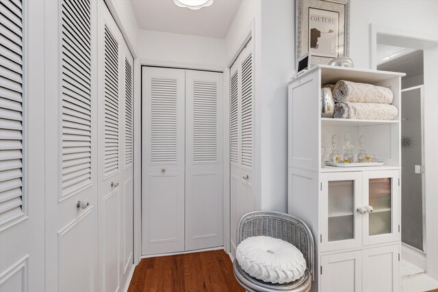 1750 Vernier Rd Unit 10, Grosse Pointe Woods, MI 48236 - hallway with dark wood-style floors