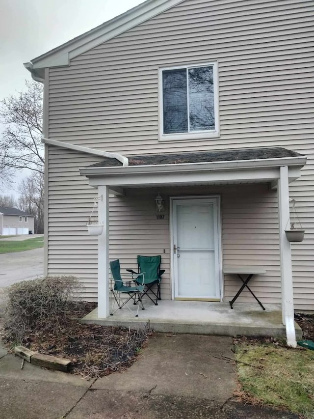 exterior space featuring covered porch