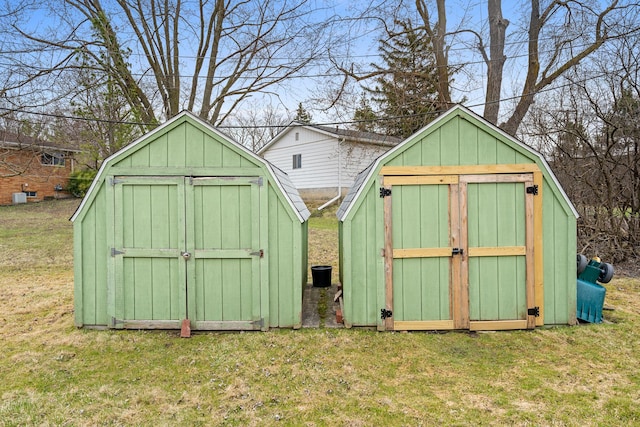 view of shed