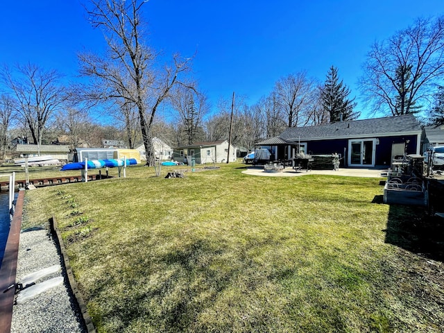 view of yard featuring a patio and a gazebo