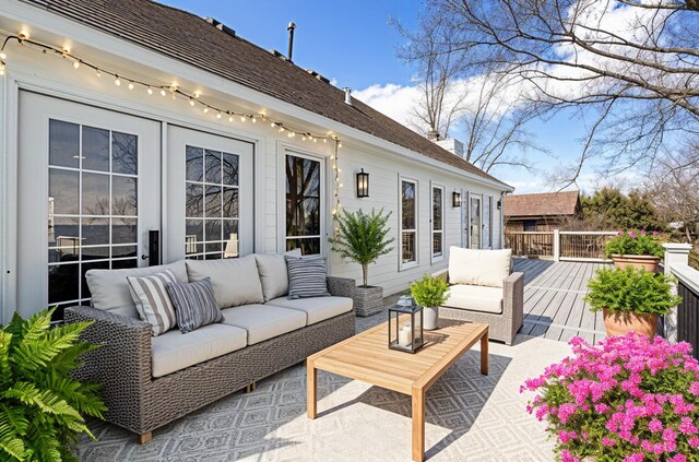 6376 Sterling Dr, Newport, MI 48166 - exterior space with an outdoor hangout area