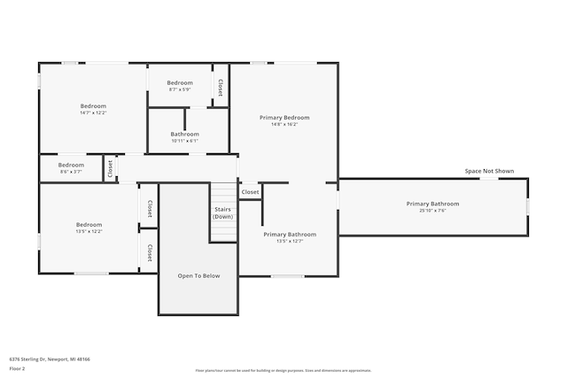 6376 Sterling Dr, Newport, MI 48166 - floor plan