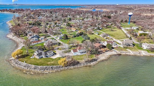 6376 Sterling Dr, Newport, MI 48166 - aerial view featuring a water view and a residential view