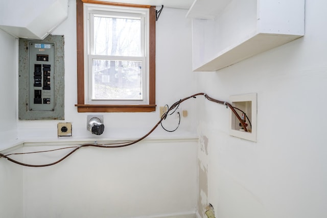 2532 Ridgewood Trl, Berrien Springs, MI 49103 - laundry area featuring electric panel and washer hookup