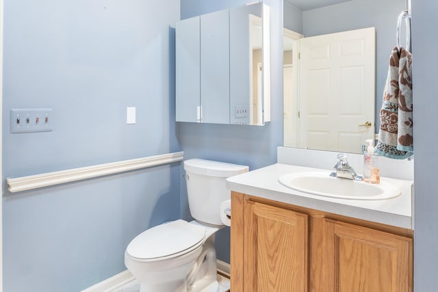 21329 Mulberry Ct, Farmington Hills, MI 48336 - half bathroom with toilet, vanity, and baseboards