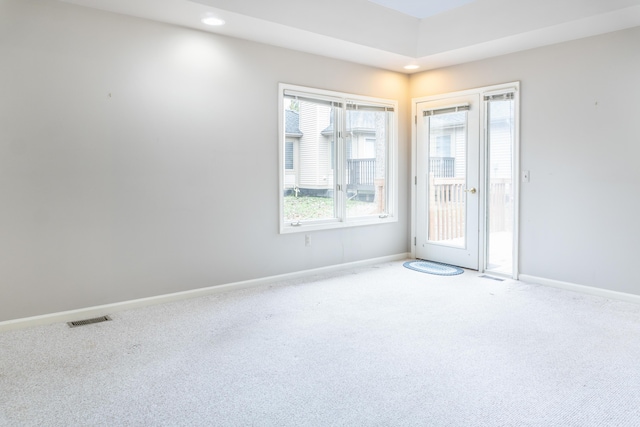 21329 Mulberry Ct, Farmington Hills, MI 48336 - carpeted spare room featuring recessed lighting, visible vents, and baseboards