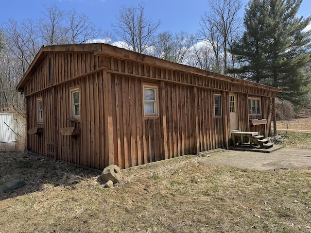 view of side of home with board and batten siding