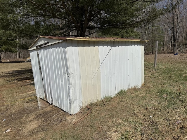 view of shed