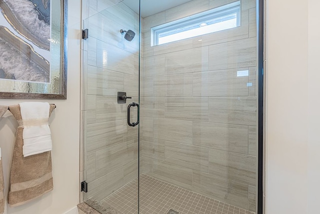 full bathroom with a stall shower