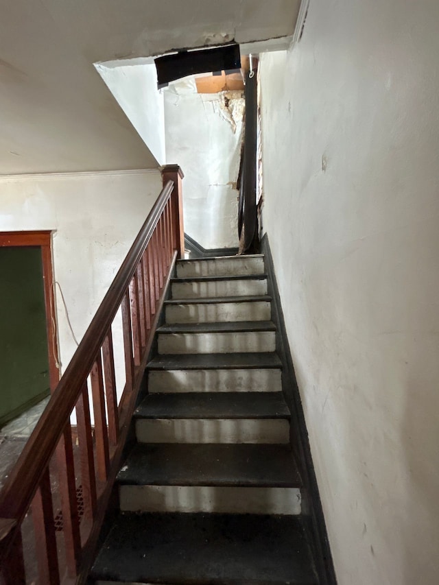 view of stairway