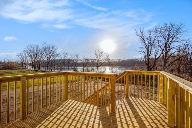 20836 Rolling Hills Ln, Big Rapids, MI 49307 - wooden terrace with a water view