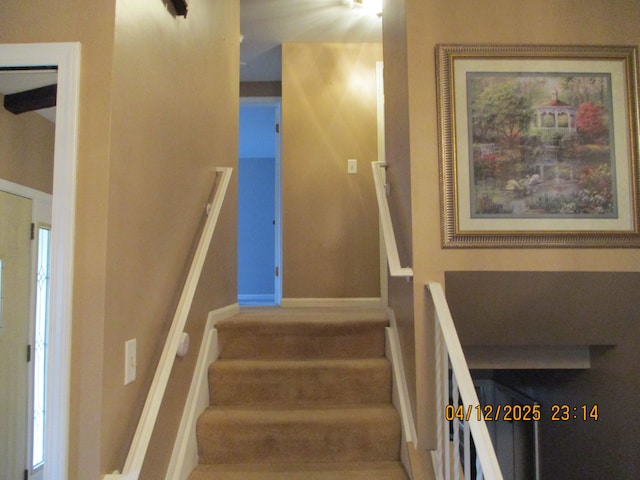 14879 Riverside St, Livonia, MI 48154 - stairway with baseboards