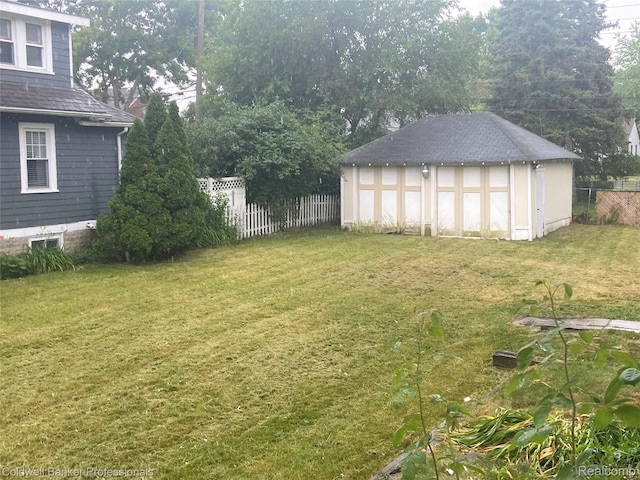 22106 Avalon St, Saint Clair Shores, MI 48080 - view of yard with a storage unit