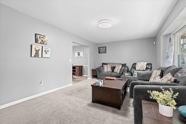3715 W Hiawatha Dr, Okemos, MI 48864 - living area featuring light carpet and baseboards