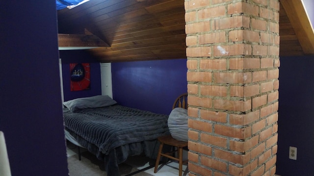 11340 Mccrone Rd, Milan, MI 48160 - bedroom with lofted ceiling and wood ceiling