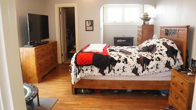11340 Mccrone Rd, Milan, MI 48160 - bedroom with wood finished floors and arched walkways