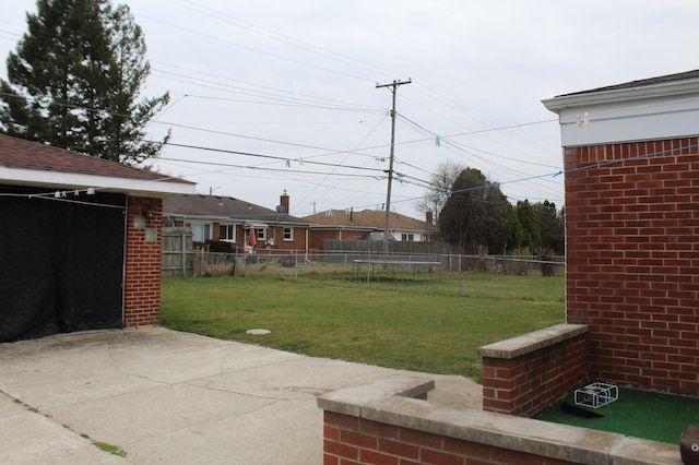 view of yard with a patio area