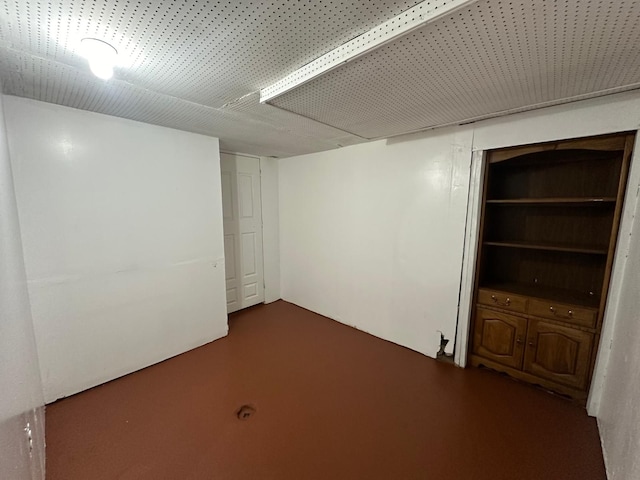 view of finished below grade area