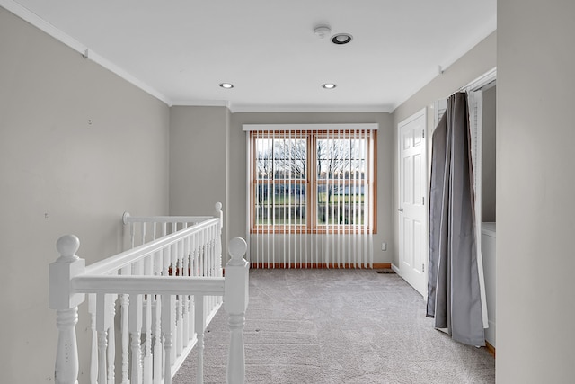 2515 N Lake Pleasant Rd, Attica, MI 48412 - unfurnished bedroom featuring carpet floors, ornamental molding, recessed lighting, baseboards, and a nursery area