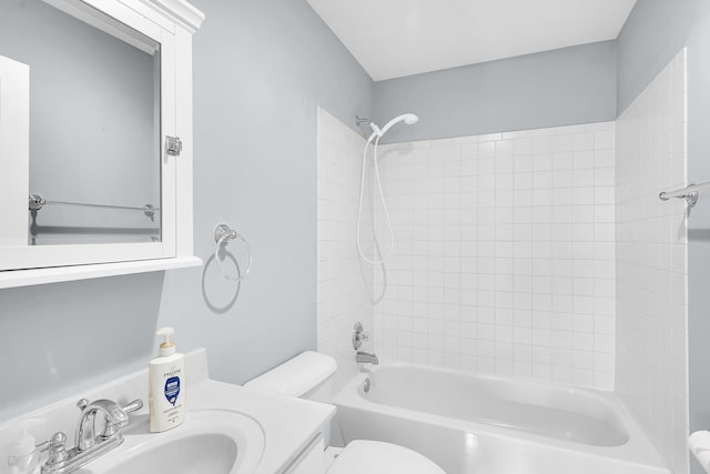 2515 N Lake Pleasant Rd, Attica, MI 48412 - bathroom with toilet, shower / washtub combination, and vanity