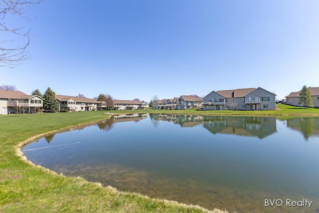 property view of water featuring a residential view
